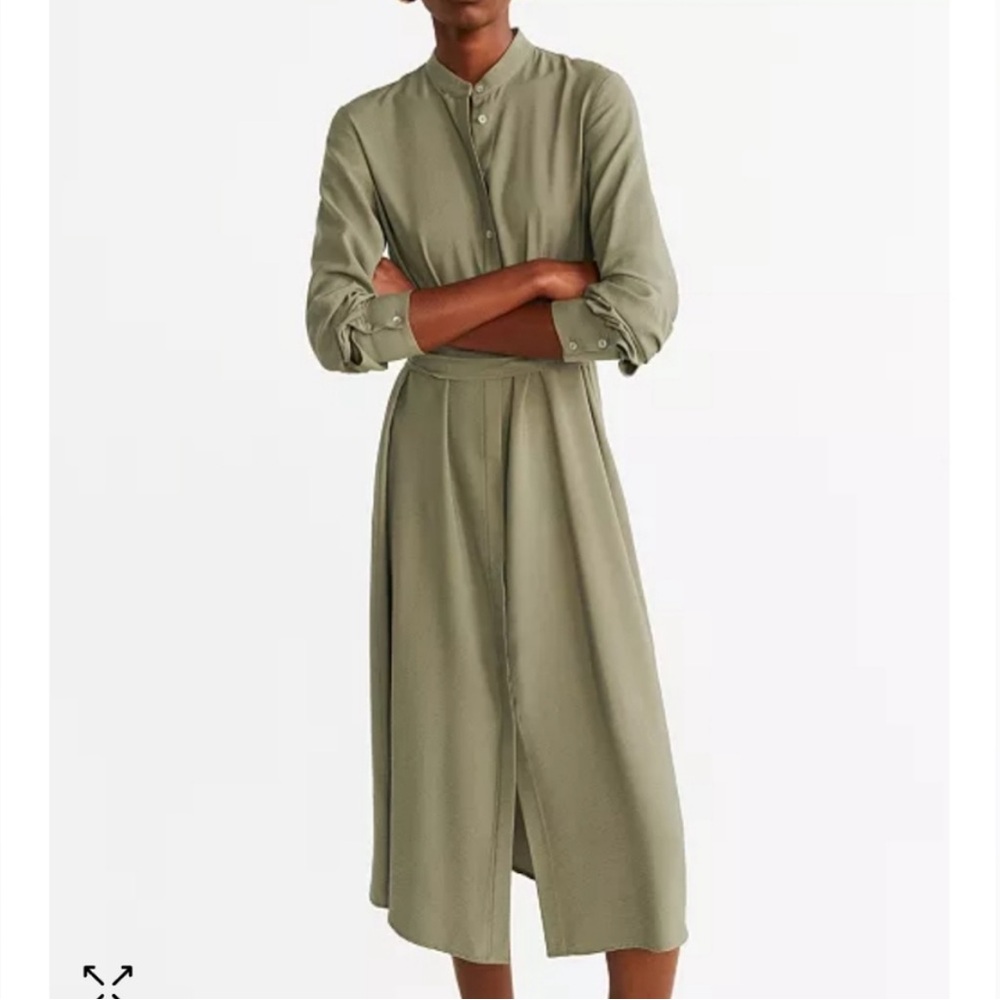 NWOT Mango maxi green dress